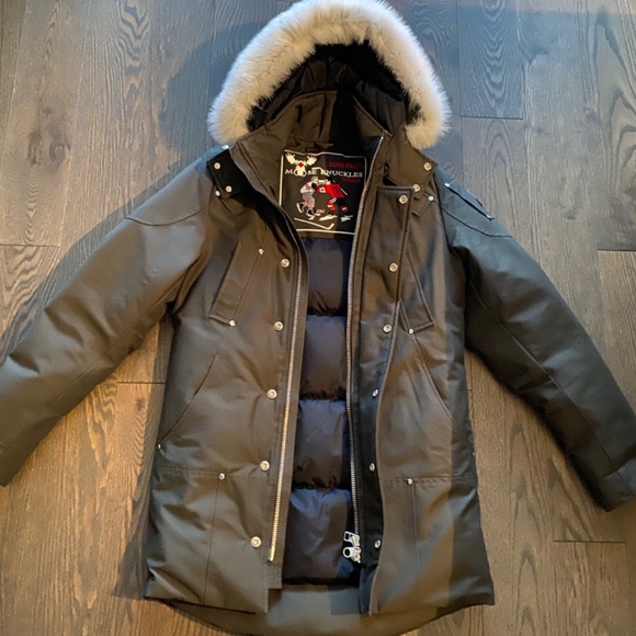 Moose Knuckles Green Performance Jacket with Standing Collar - Picture 3 of 7